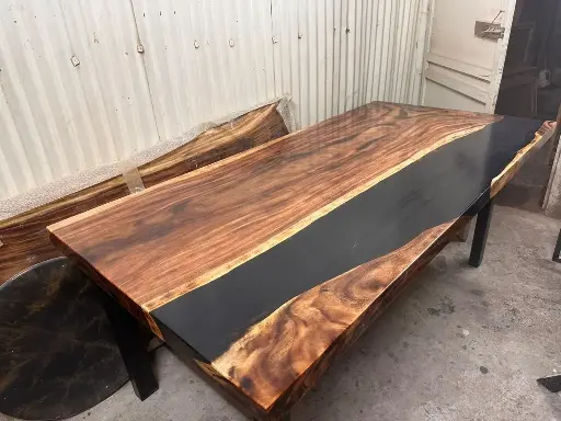  Epoxy Black Dining table. 